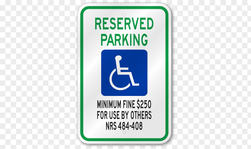 Nevada Day Disabled Parking Permit Disability Car Park Sign Accessibility PNG