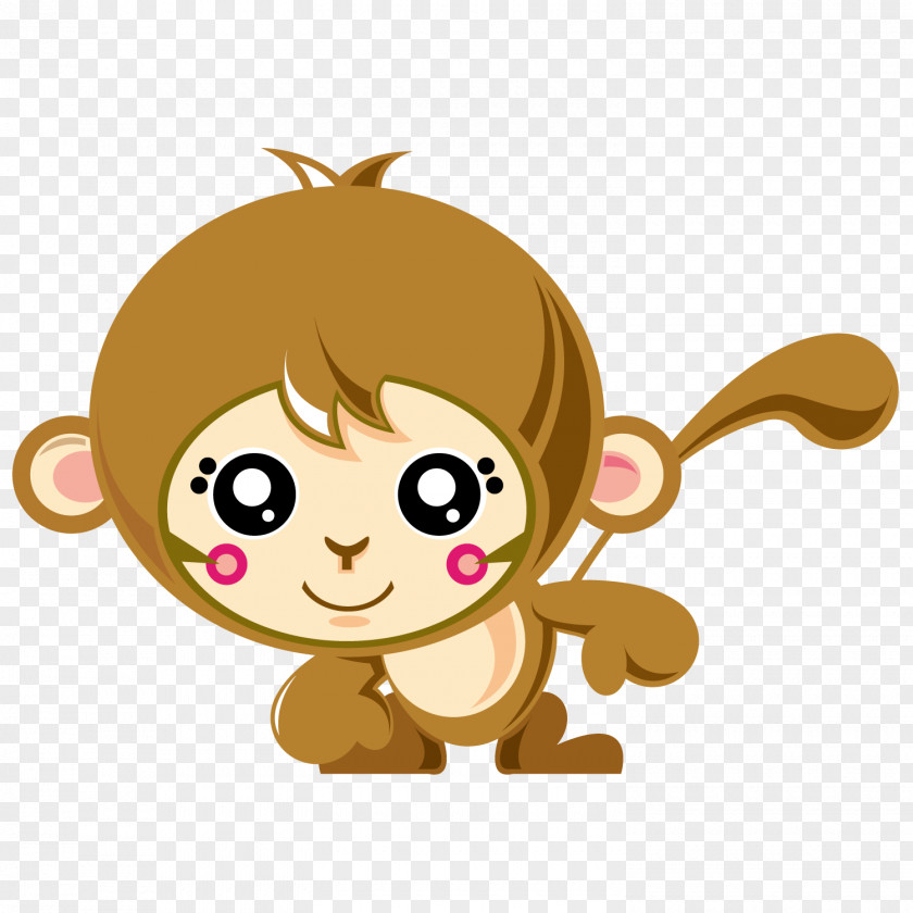 Cute Monkey Cartoon PNG