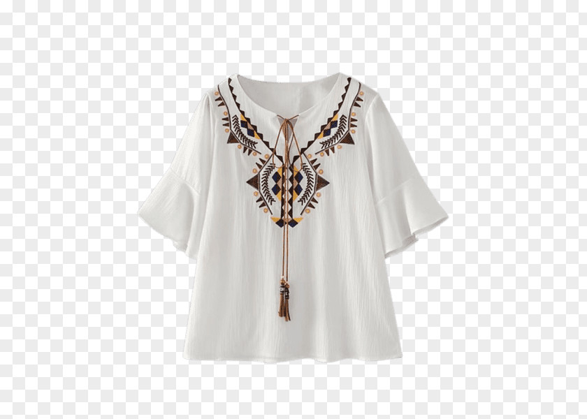 Dining Tablecloth Tassels Sleeve T-shirt Blouse Clothing PNG