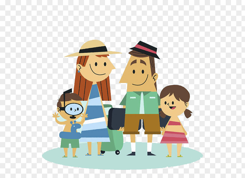 Family Travel Vector Material Package Tour Vacation Hotel PNG