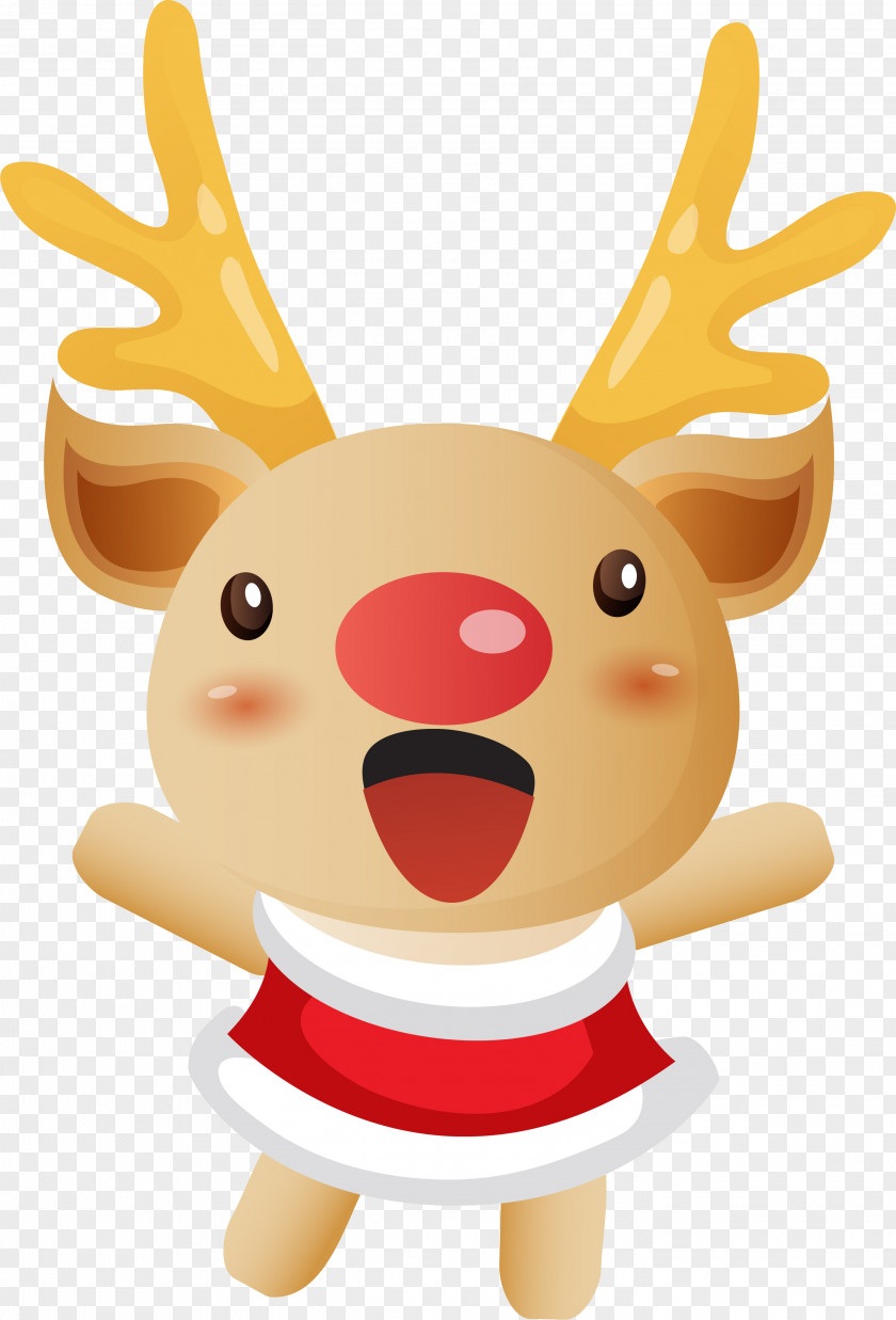 Jumping Deers Santa Claus's Reindeer Christmas PNG