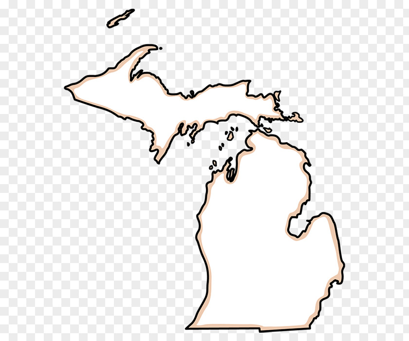 Map Clip Art Upper Peninsula Of Michigan Image Northern PNG