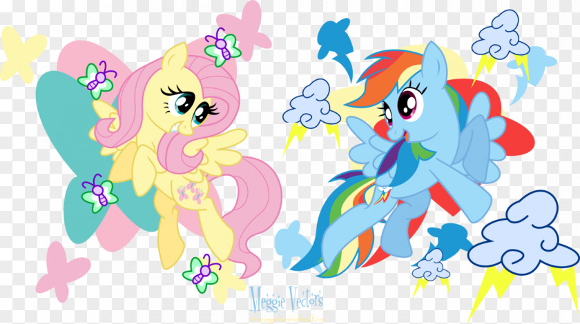 My Little Pony Rainbow Dash Fluttershy Rarity Pinkie Pie PNG