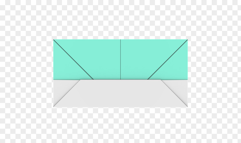 Origami Letters Turquoise Green Teal Rectangle PNG