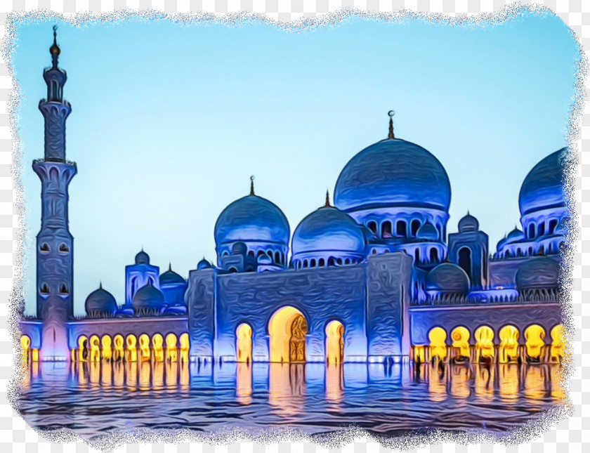 Sheikh Zayed Grand Mosque Center Byzantine Architecture Tourist Attraction Dome PNG