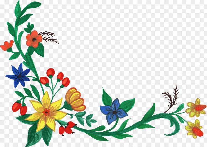 Watercolor Flower Floral Design Painting Clip Art PNG