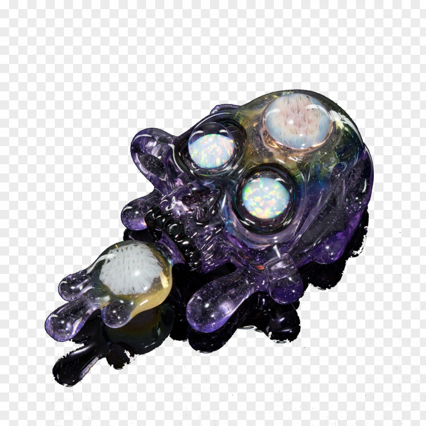 A Skull Glass Art Glassblowing Charms & Pendants Smoking Pipe PNG