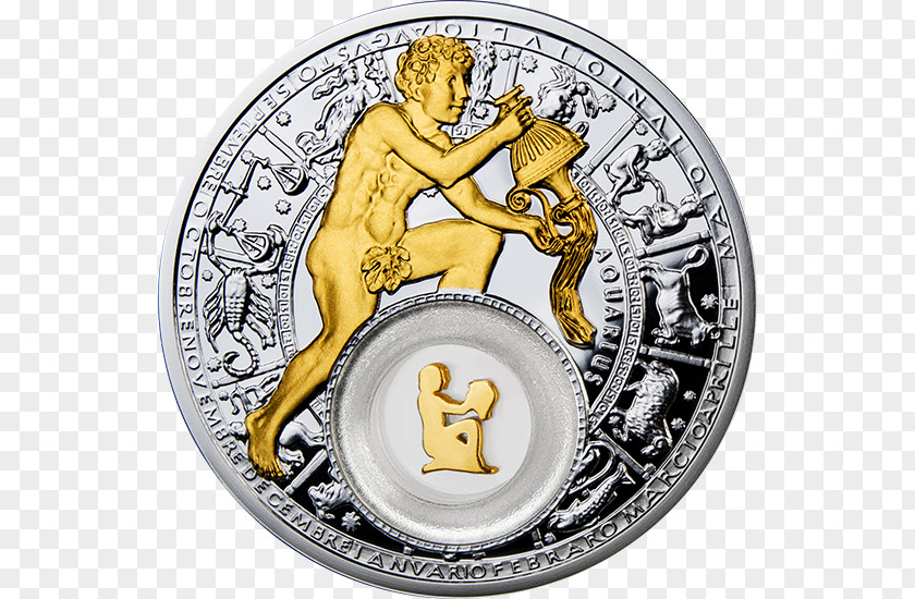 Aquarius Zodiac Astrological Sign Belarus Coin PNG