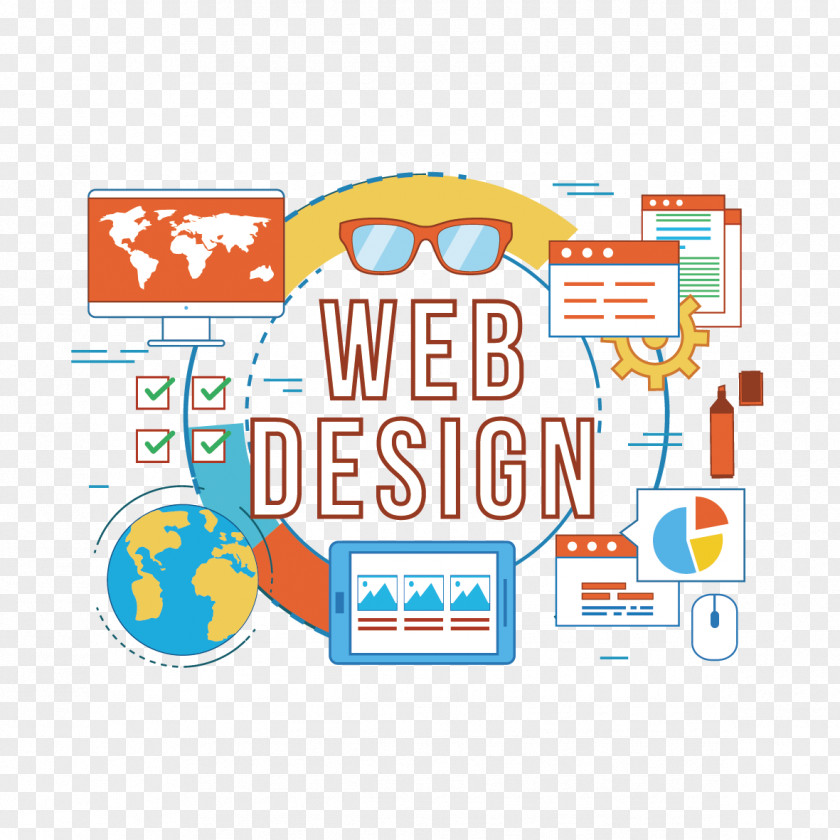 Creative Web Design Elements Combination PNG