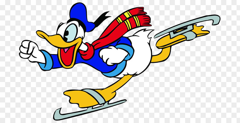 Donald Duck Clip Art Goofy Ice Skating Skates PNG