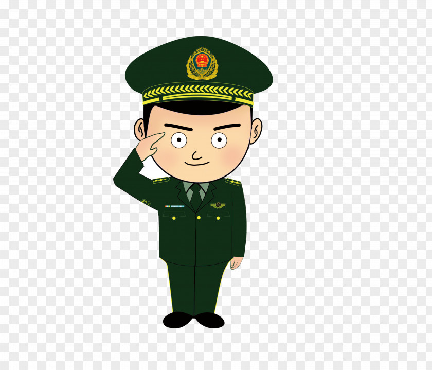 Floating Police Officer Cartoon Car PNG