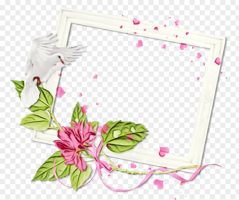 Paper Product Picture Frame Pink Flower PNG