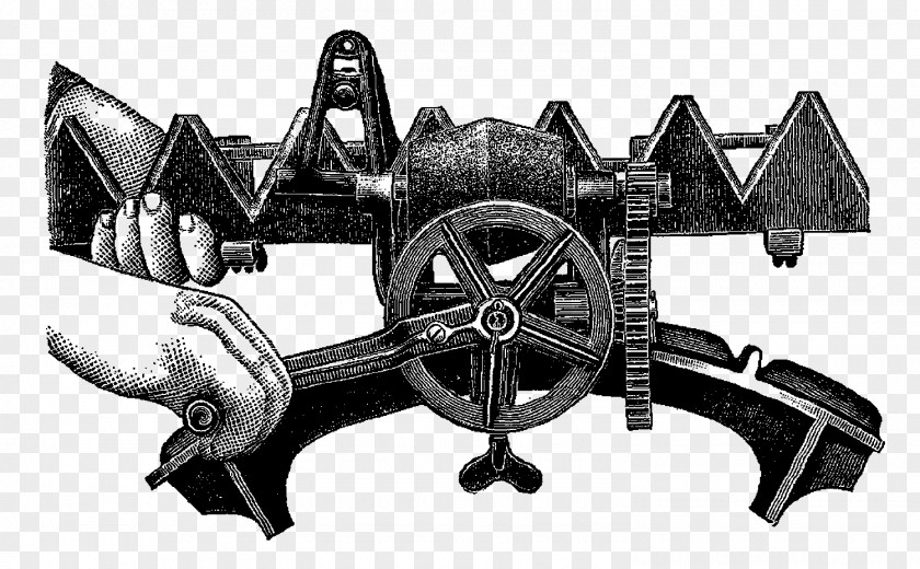 Steampunk Gear Black And White Digital Image Monochrome Photography Clip Art PNG