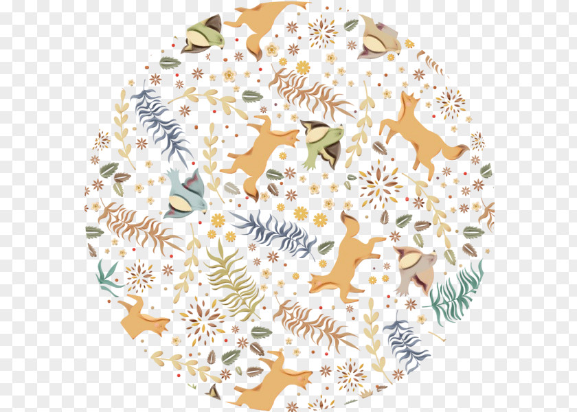 Yellow Flower Pattern Area PNG