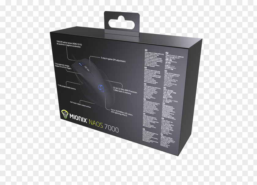 Box Game Computer Mouse Audio Mionix AVIOR 7000 Hand Electronics PNG