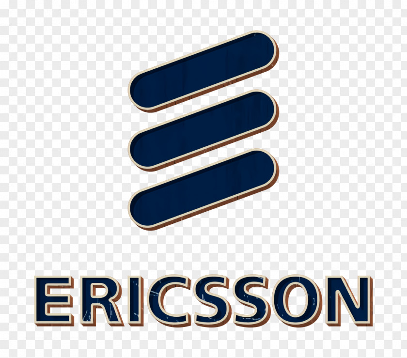 Electric Blue Text Ericsson Icon PNG