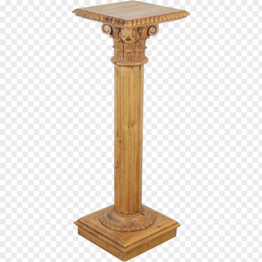 Greek Architectural Pillar Decoration Furniture Pedestal PNG
