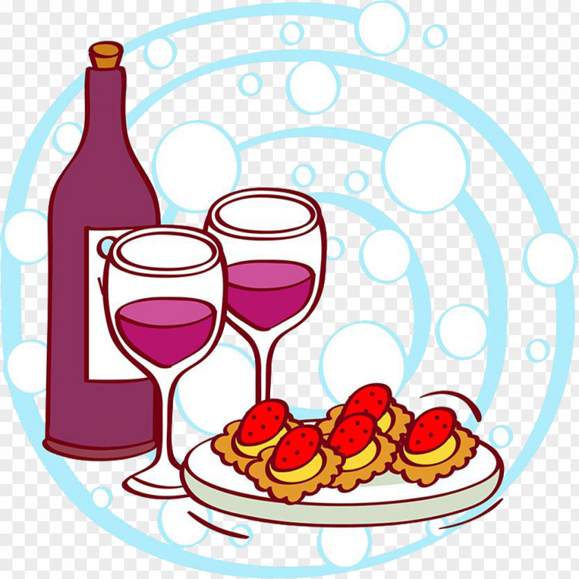 Party Tableware Cocktail Wine Glass Illustration PNG