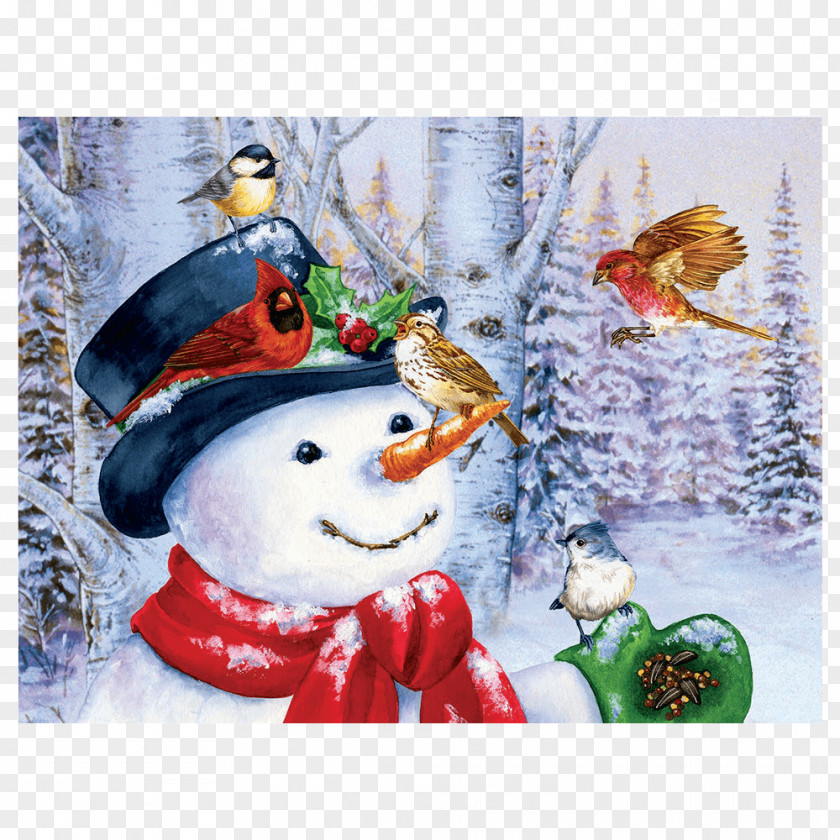 Snowman Jigsaw Puzzles Christmas Card Ornament PNG