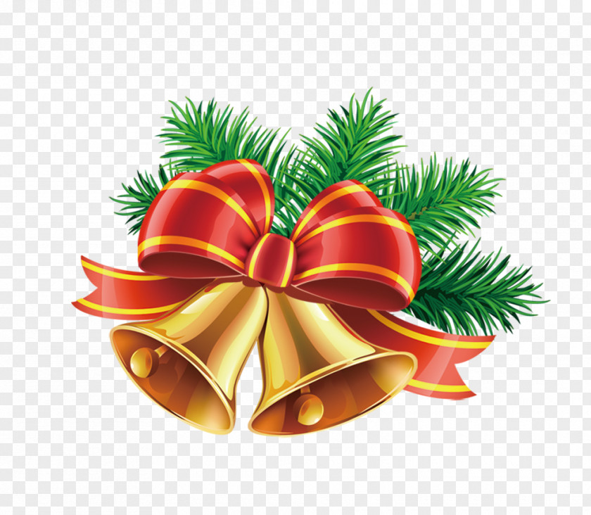 Gold Bell Christmas PNG