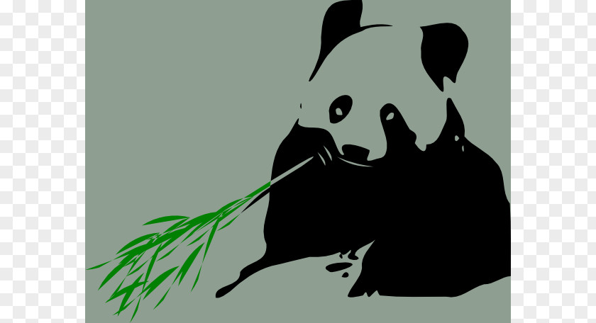 Panda Eating Cliparts Giant Bamboo Red Clip Art PNG
