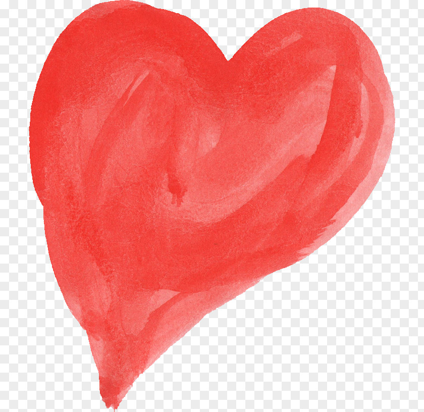 Watercolor Heart Painting Clip Art PNG