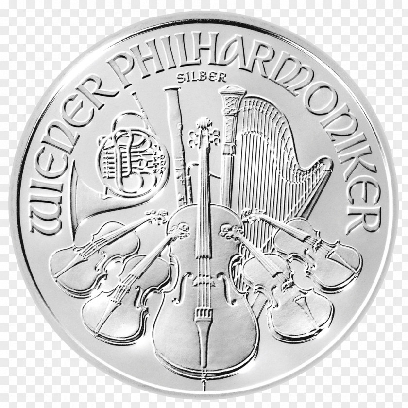 Austrian Silver Vienna Philharmonic Coin Bullion PNG
