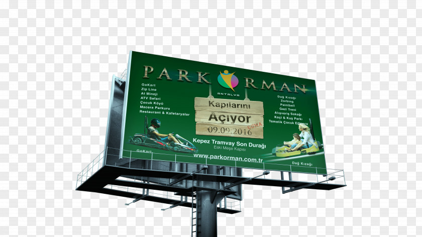 Korma Billboard Display Device Park Forest Nature Advertising Poster PNG