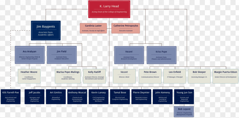 Organization Chart University Of Arizona College Engineering Organizational PNG