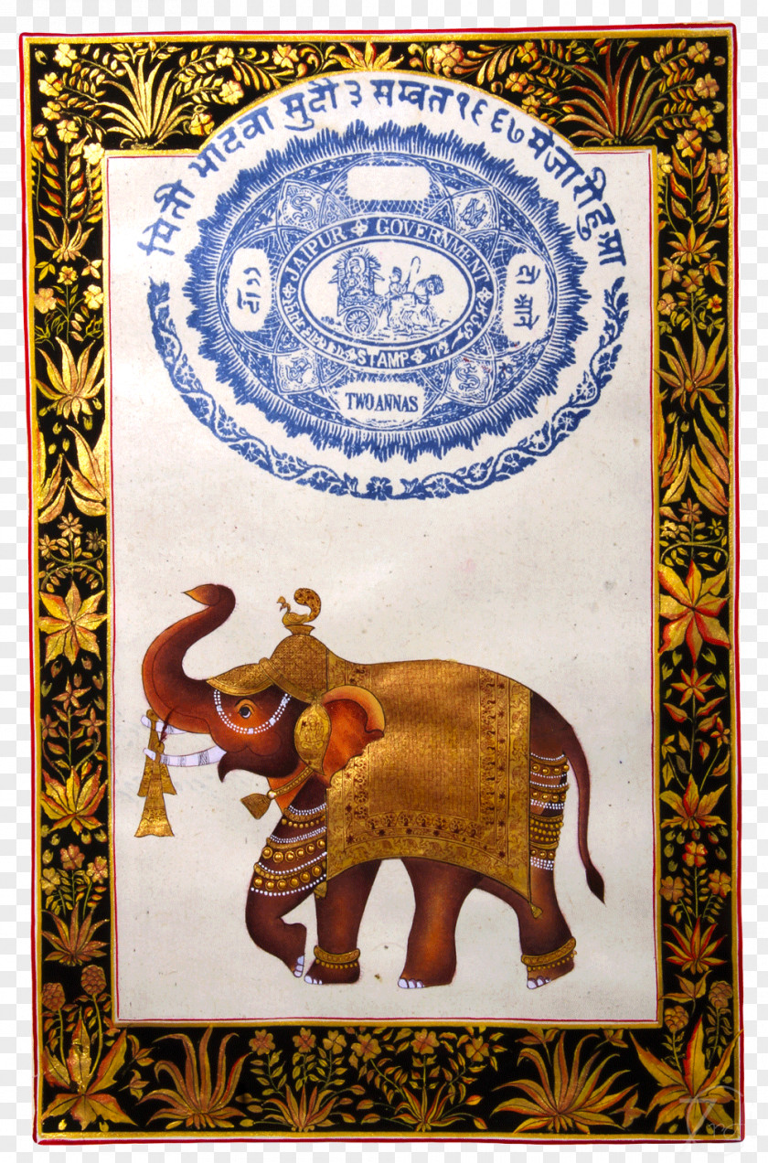 Watercolor Elephant Indian Painting Miniature Art PNG