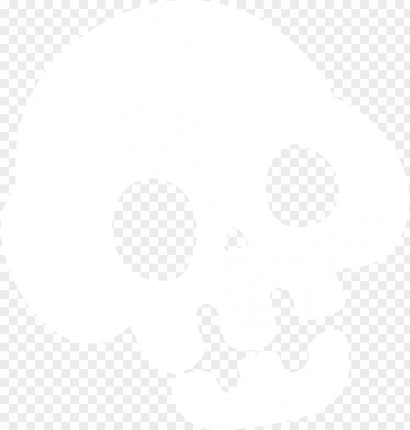 Black White Skull Halloween PNG