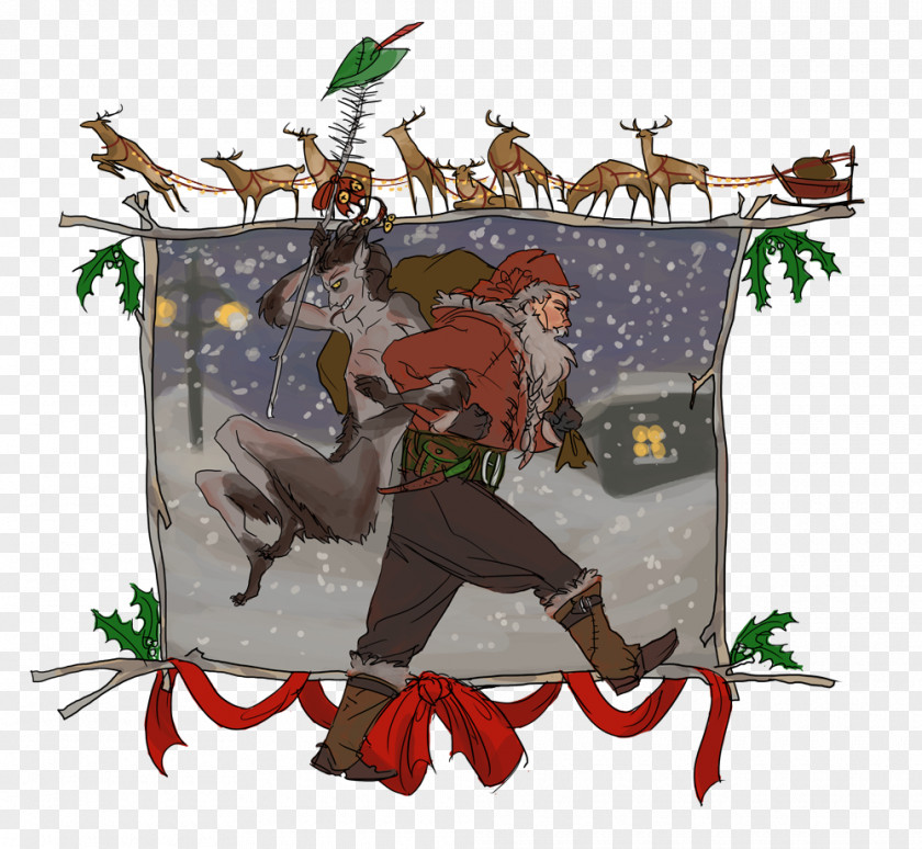 Reindeer Illustration Christmas Ornament Day Animated Cartoon PNG