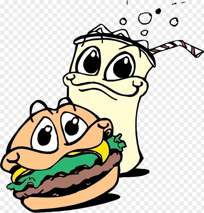 Cartoon Hand Painted Burger Hamburger Cheeseburger Fast Food Veggie Twin Lakes PNG