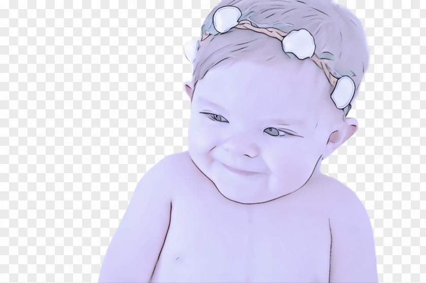 Cheek Pink Face White Head Violet Child PNG