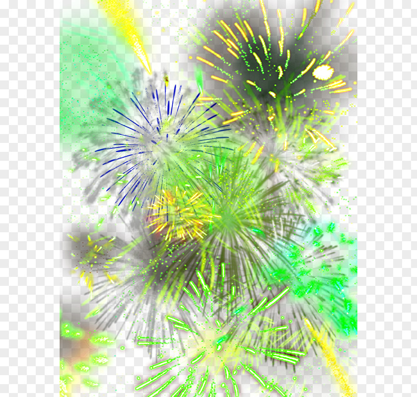 Creative Green Fireworks PNG
