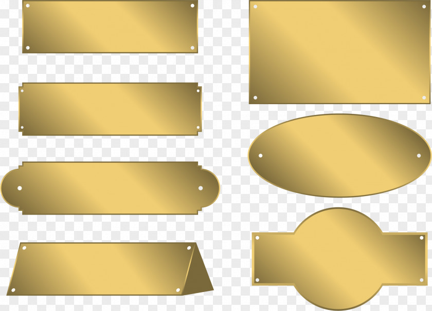 Gold Signs Metal Name Plates & Tags Bronze PNG