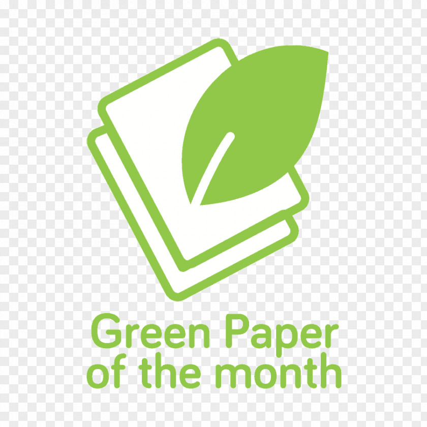 Green Paper Logo Enovacom Brand PNG