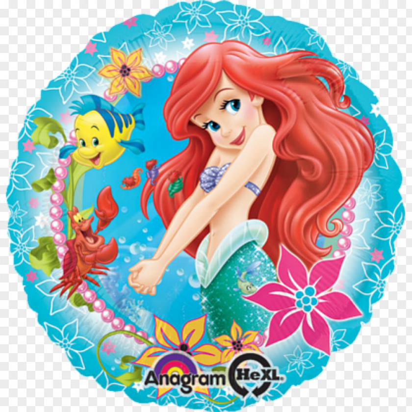Balloon Ariel Mylar Under The Sea Minnie Mouse PNG