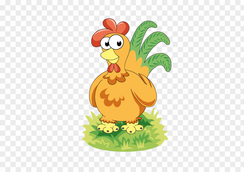 Cock Chicken Rooster Cartoon PNG