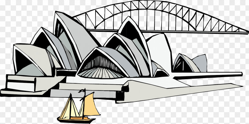 Sydney Opera House Tourist Attraction Illustration PNG