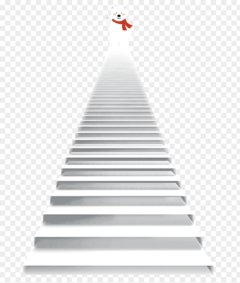 Climb The Stairs Of Baby Bear Triangle Christmas Tree Black And White PNG