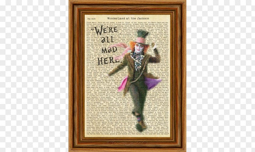 Alice Card Alice's Adventures In Wonderland Mad Hatter Fairy Tale PNG
