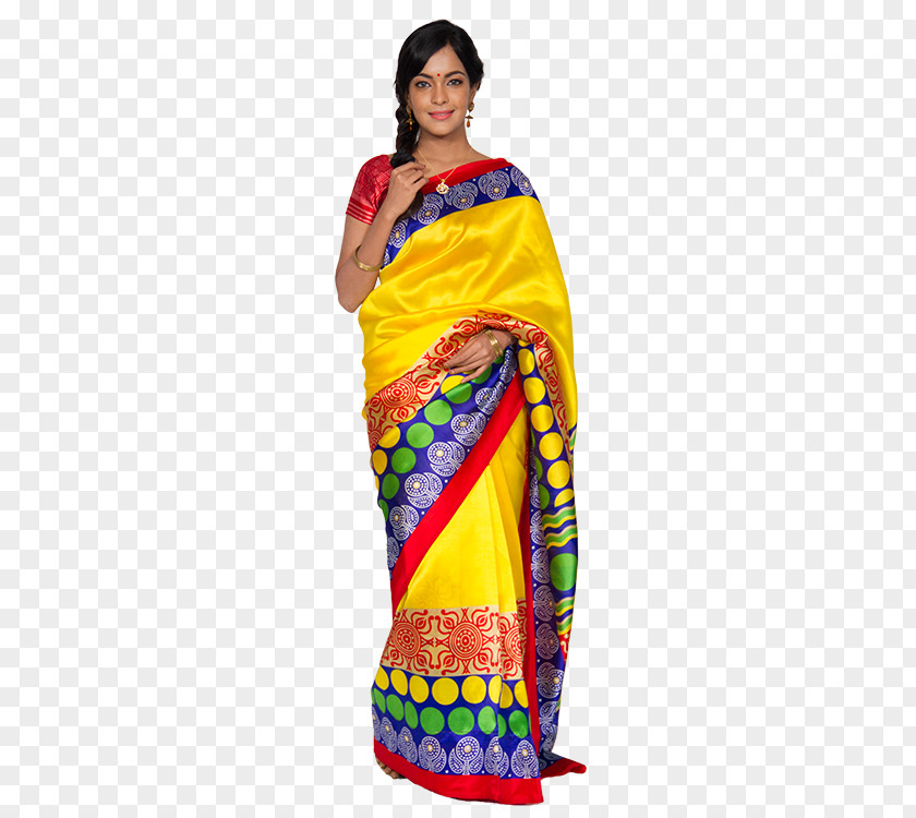 Art Silk Saree Wedding Sari Clothing Textile PNG