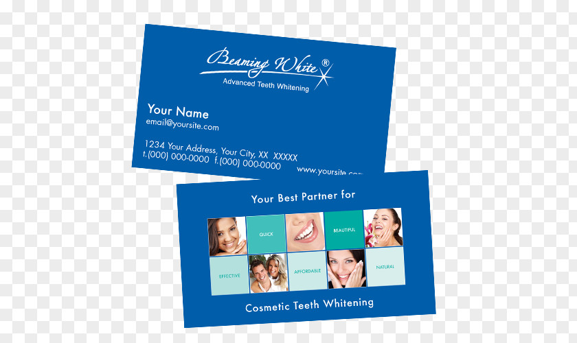 Double Sided Business Card Design Tooth Whitening Dentistry Cards Human PNG