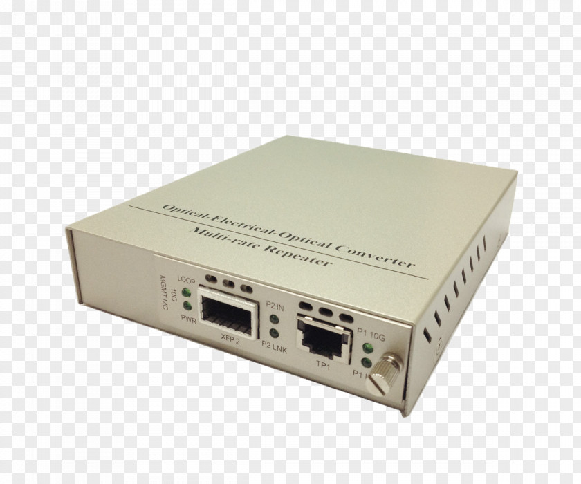 Fiber Optics 10 Gigabit Ethernet Hub Fast Media Converter PNG