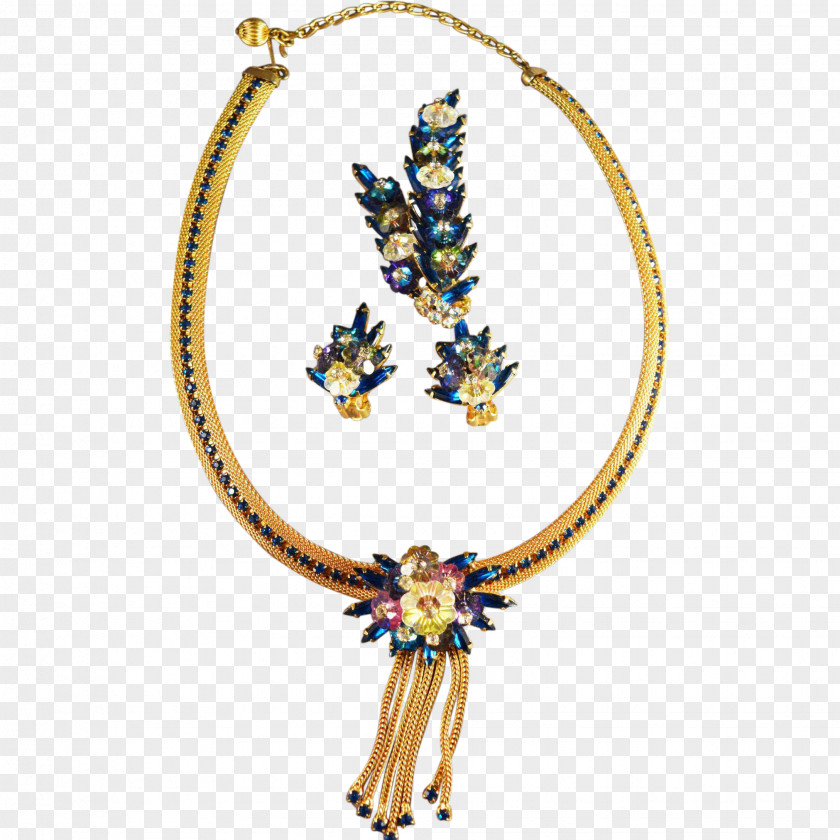 Necklace Cobalt Blue Body Jewellery PNG