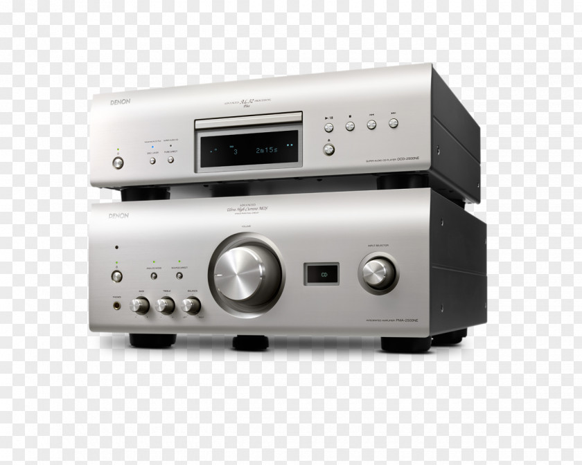 DENON PMA-2500NE PREMIUM SILVER Integruotas Stereo Stiprintuvas PMA-1600NE HiFi Amplifier Audio Power High Fidelity PNG