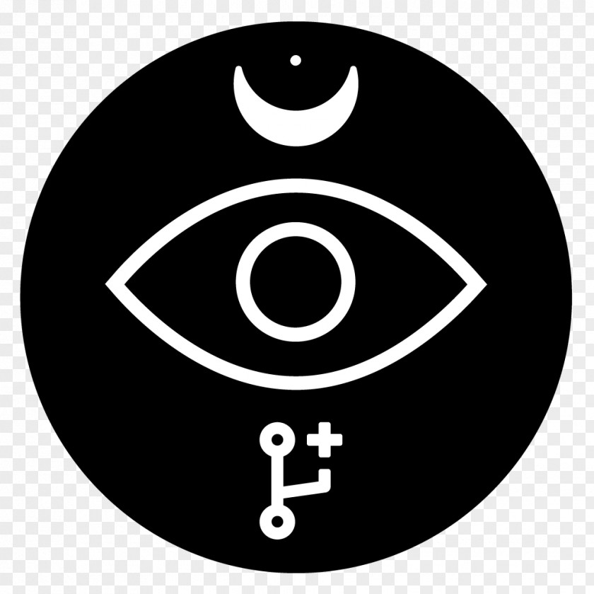 DIGITAL WITCH Designer Logo White On Black PNG