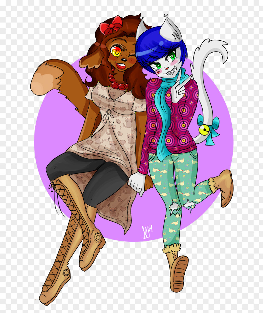 Dog Dog–cat Relationship Catgirl Drawing PNG