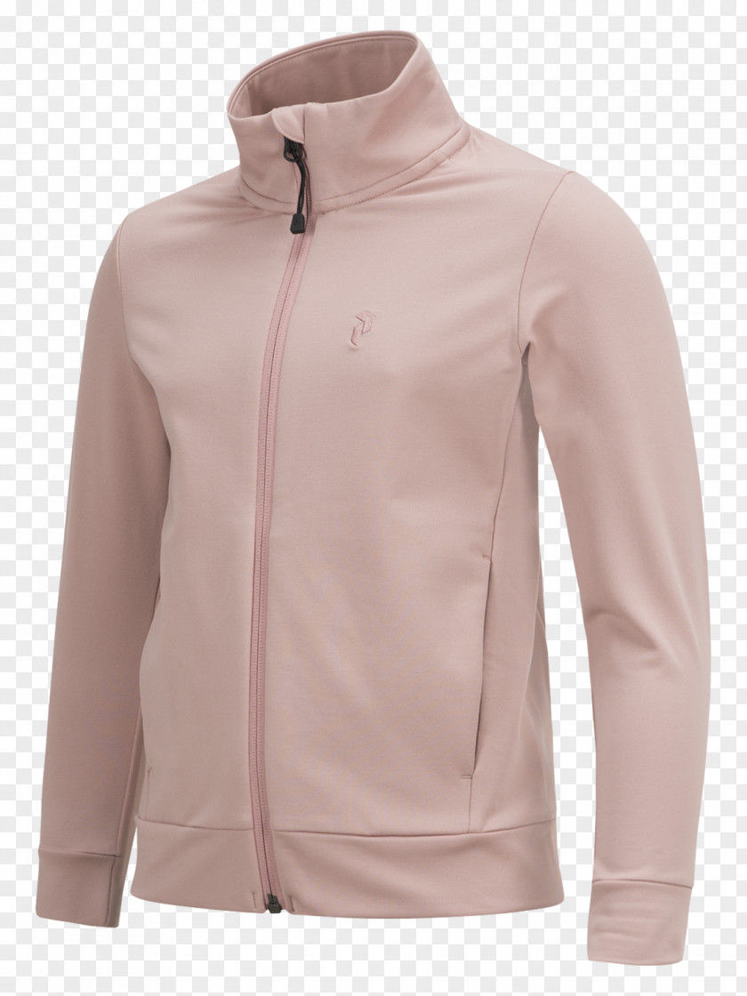 Jacket Polar Fleece Beige Neck PNG